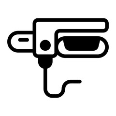 Hair Iron Glyph Icon