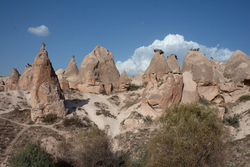 Fototapeta premium Rock formations in Cappadocia , Turkey