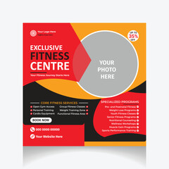 GYM Fitness's social media post design template