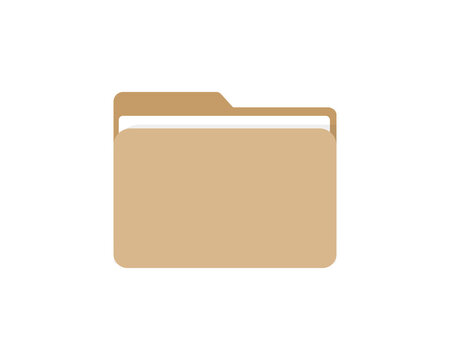 Office folder icon. File folder icon. Document binder data archive. Office folder icon with documents. Folder for reports and archive cases. Vector Illustration