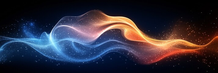 Obraz premium Flowing Blue Wave: Abstract Ocean Dynamics