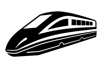 High-speed train silhouette