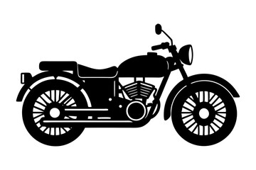 Vintage motorcycle classic silhouette design