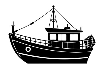 Fishing boat silhouette