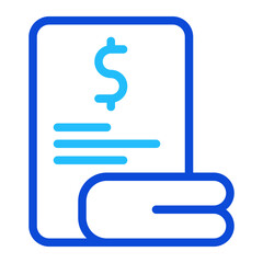 Invoice Duoline Icon