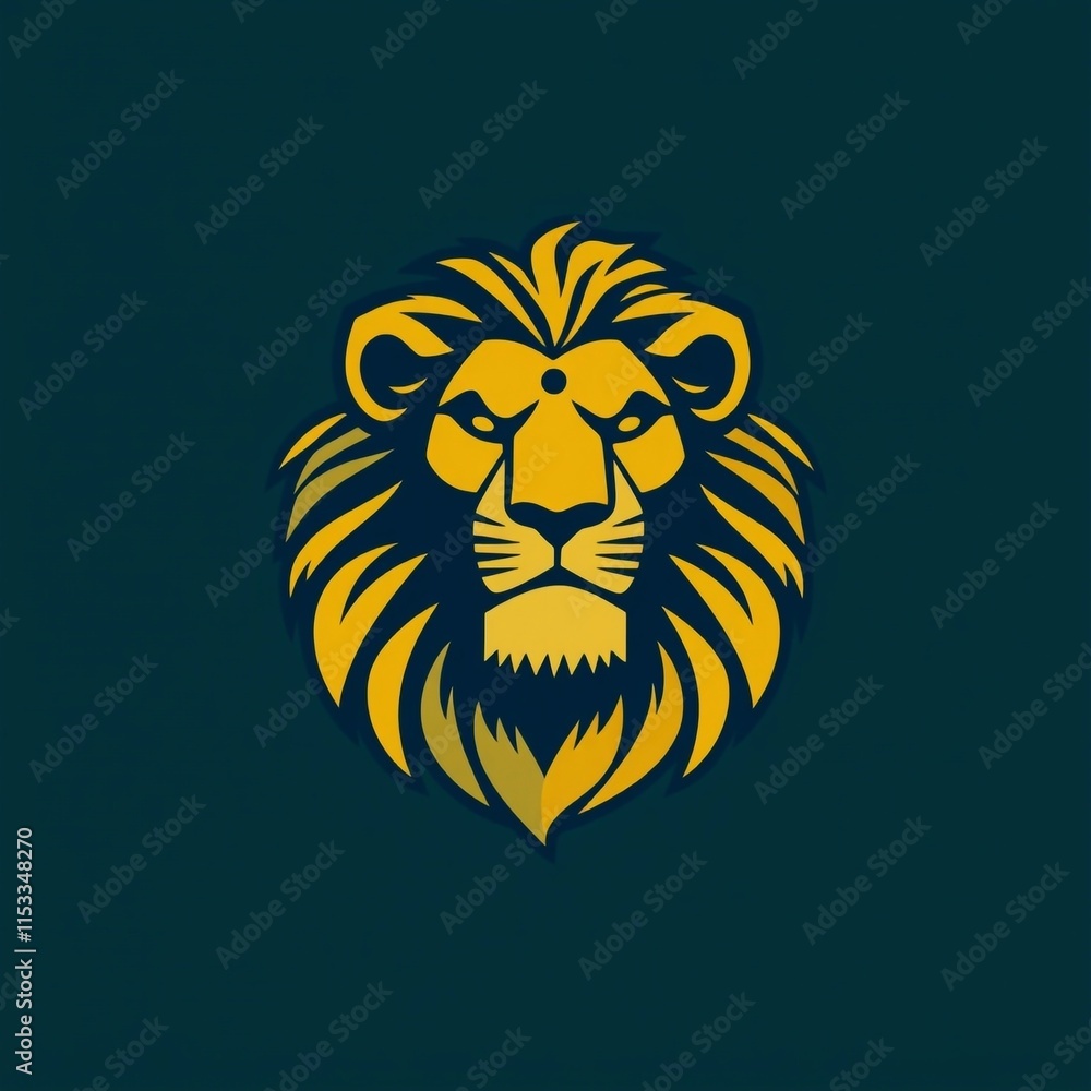 Wall mural lion logo shape design 