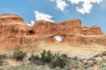 Tunnel And Pine Arches, Arches National Park, Utah, USA