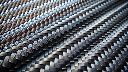 Fototapeta premium Close-up of Carbon Fiber Fibers, innovative technology