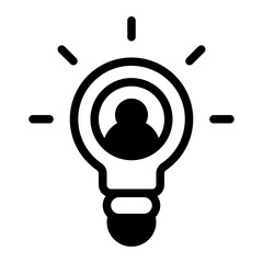 Light Bulb Glyph Icon