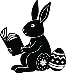 Obraz premium Easter Day Silhouette Vector Illustrations