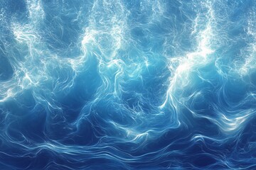 Obraz premium Luminous Fluidity: Abstract Ocean Wave Pattern
