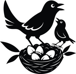 Easter Day Silhouette Vector Illustrations