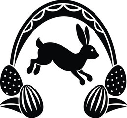 Easter Day Silhouette Vector Illustrations