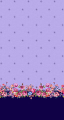 Digital Flower Daman Design 
