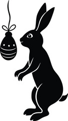 Easter Day Silhouette Vector Illustrations