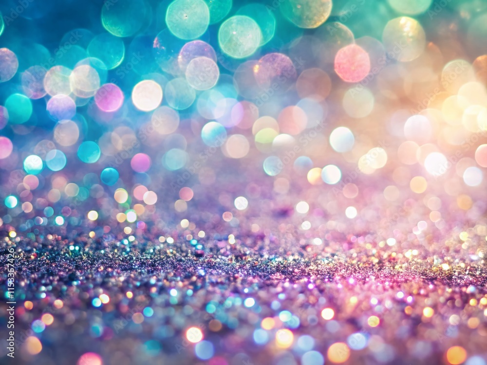 Poster soft pastel glitter abstract background with copy space - left alignment