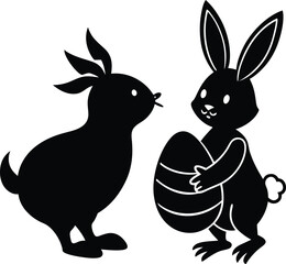 Easter Day Silhouette Vector Illustrations - Festive Designs