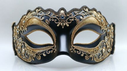 Masquerade Mask. Venetian black gold masquerade mask elegant ornate ca