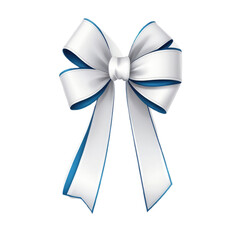 blue ribbon bow  with transparent background PNG and JPEG image	