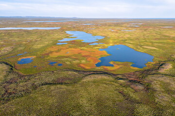 Monumental stone gates in barren landscape, Arctic Henge, Raufarhoefn, Melrakkasletta, North East Iceland, Iceland