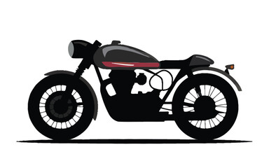 Obraz premium A motorbike silhouette vector icon.