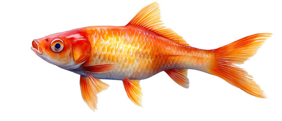Naklejka premium Vibrant Goldfish: A Detailed Close-up