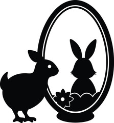 Easter Day Silhouette Vector Illustrations - Festive Designs