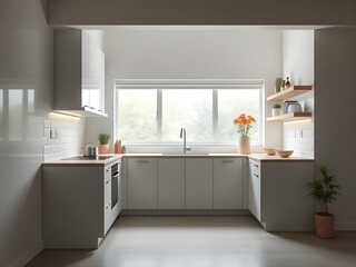 Fototapeta premium modern kitchen in house