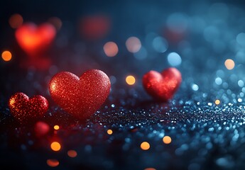 Obraz premium A Group of Red Hearts for a Bold Valentine’s Day Display.