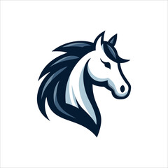 Horse Logo, Minimal Horse Logo, Horse Face, Modern Logo