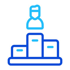 Podium Duoline Icon