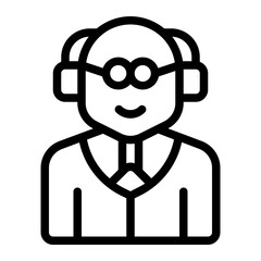 Professor Line Icon