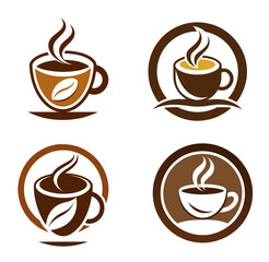 Coffee cup Logo Template vector