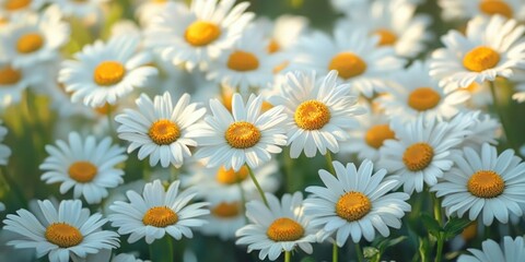 Fototapeta premium Bright Yellow Daisy Field
