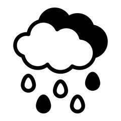 Raining Glyph Icon