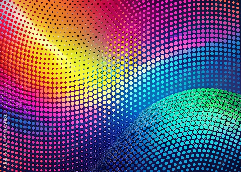 Poster abstract halftone circle wave background: grunge geometric gradient texture with copy space