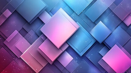 Abstract Geometric Pattern Of Overlapping Squares