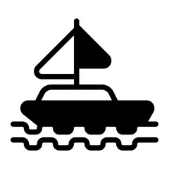 Sailing Glyph Icon