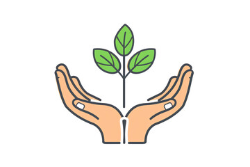 a hands holding a plant