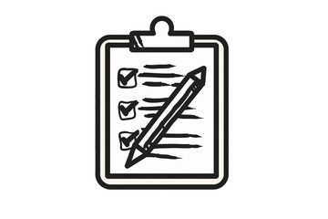 Fototapeta premium a clipboard with a pencil and checklist
