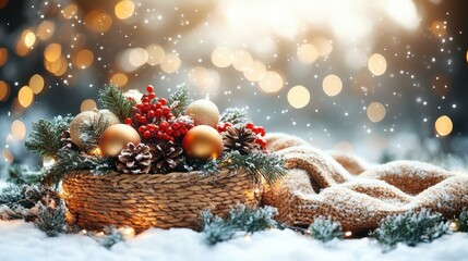 Festive holiday decorations aroma of freshly baked cookies