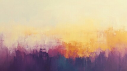 Fototapeta premium Abstract Landscape Painting in Warm and Cool Tones