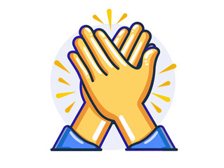 a cartoon of hands clapping