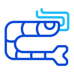 Fototapeta premium Shrimp Duoline Icon