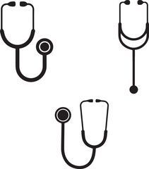 Minimalist Stethoscope Icons for Healthcare Design