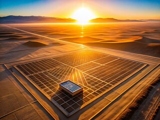 Fototapeta premium Aerial Drone Shot of a Giant Calculator Outline on a Desert Landscape
