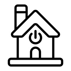Smart House Line Icon
