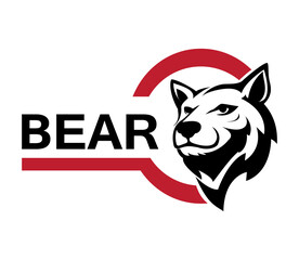 simple bear head logo design