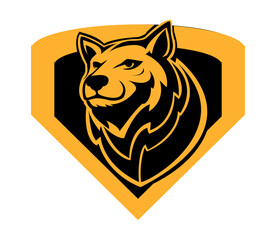 simple bear head vector logo design