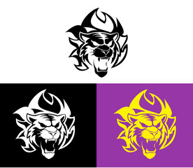 simple tiger head logo design
